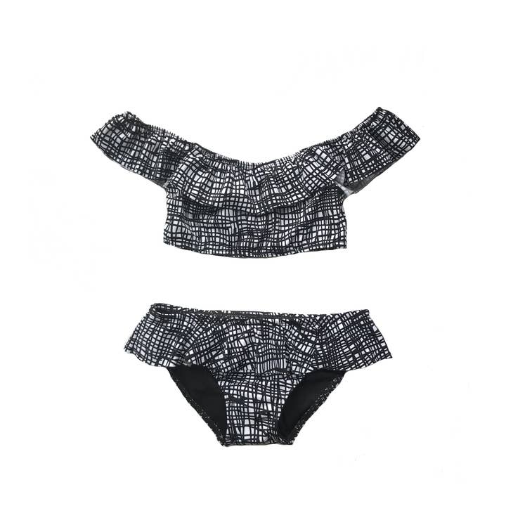 Luna Ruffle Baby Bikini in Tangled for wholesale by Current Label