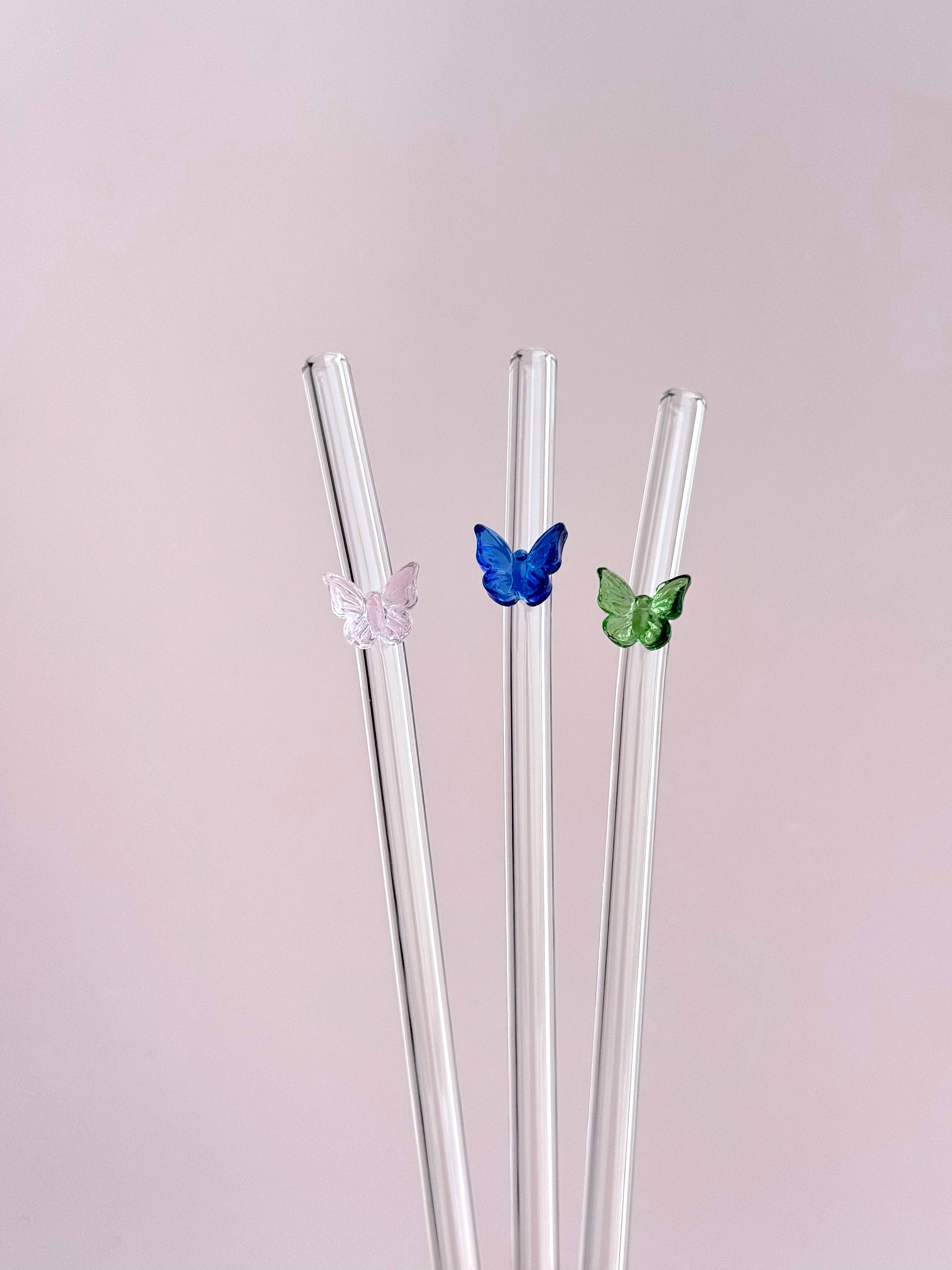 Golden Hour Designs - Wholesale Drinking Straw - Butterfly Glass Straws - Whimsy, Accessories, Cutesy7