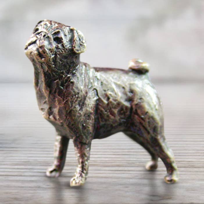 Richard Cooper Bronze – wholesale Decorative figurine – Butler & Peach Miniature Bronze Pug (2068)0