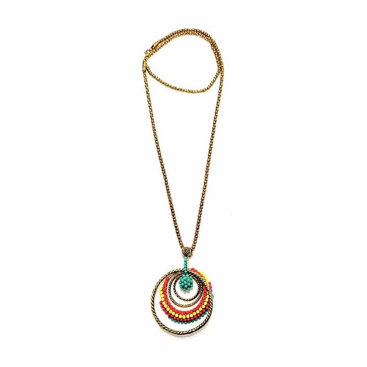 Multicolor circles necklace 🔵🟡🔴 for wholesale by Miss Minna