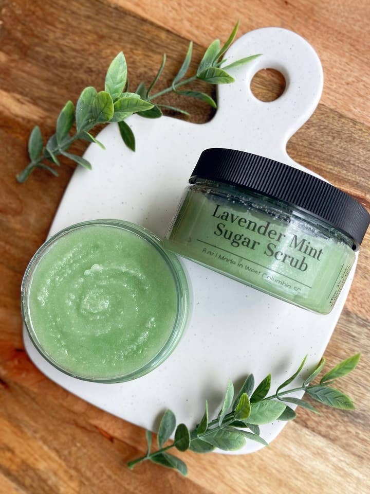 Lavendel Mint socker Scrub för wholesale av WECO Soap Co.