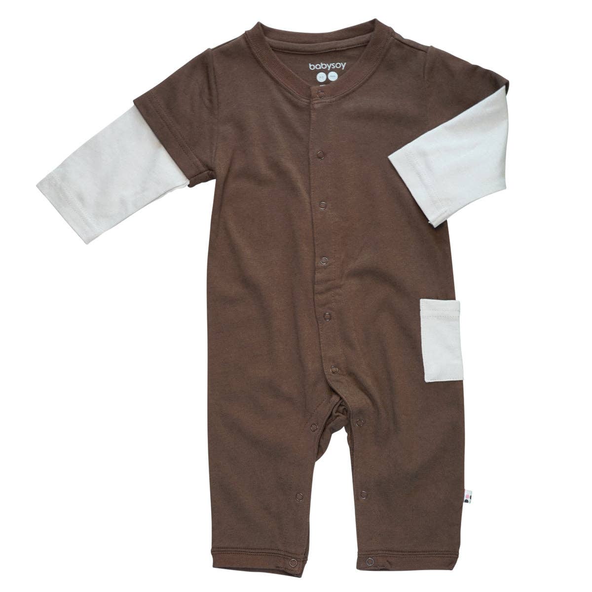 babysoy Inc - Vente Barboteuse – bébé - Combinaison à manches longues de style baseball basique5