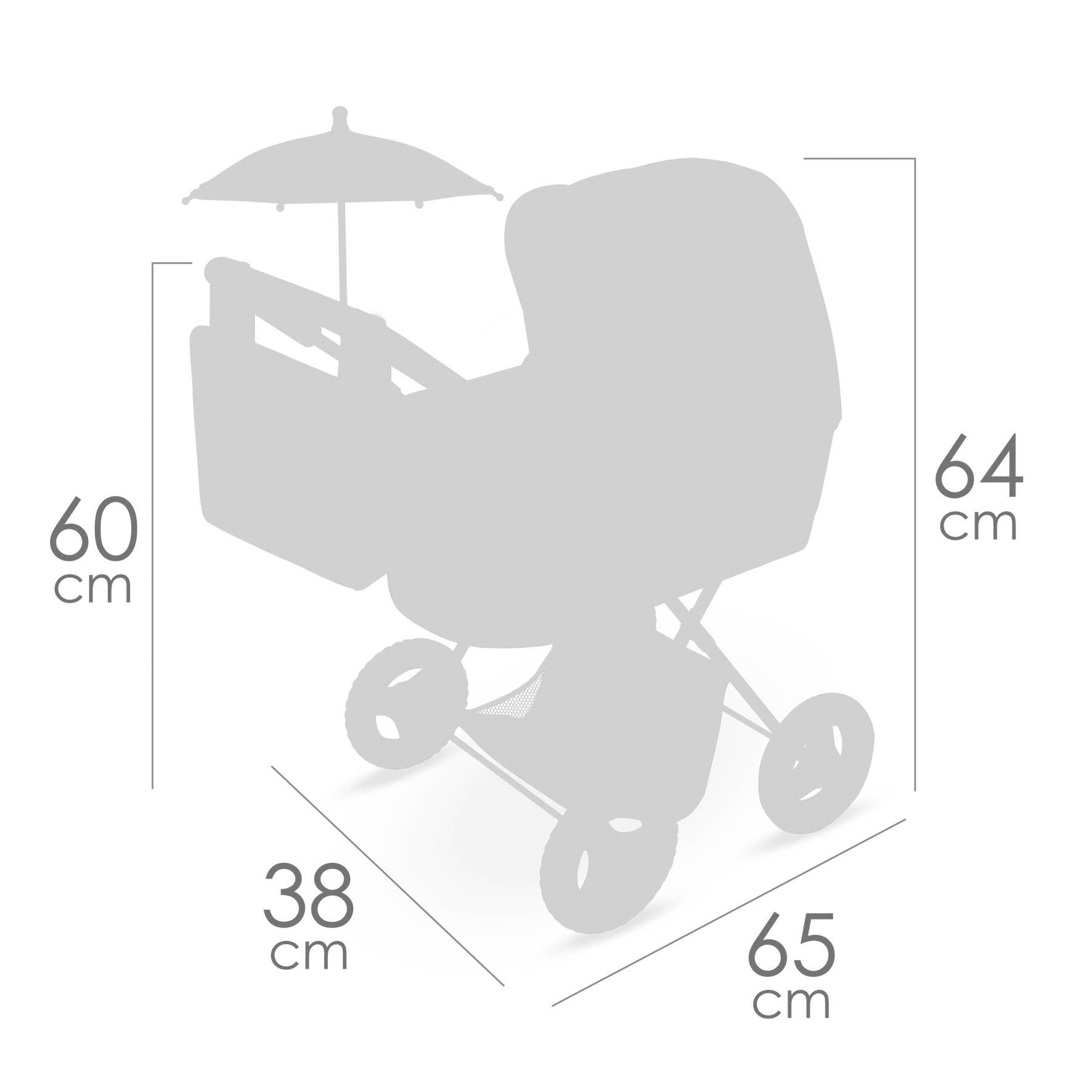 DeCuevas Toys – wholesale Doll pram – Kids – 85073 - Foldable doll stroller "Capriccio"7