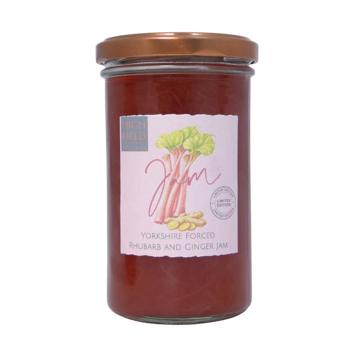 Forced Rhubarb & Ginger Jam (Limited Edition) for wholesale by Highfield Preserves