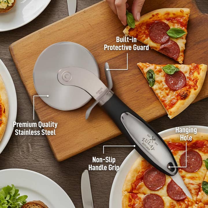 Zulay Kitchen - Wholesale Pizza Wheel - Stainless Steel Pizza Cutter Wheel5