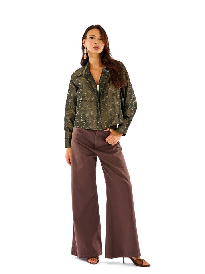 Embroidered trench for wholesale by Giorgia & Johns