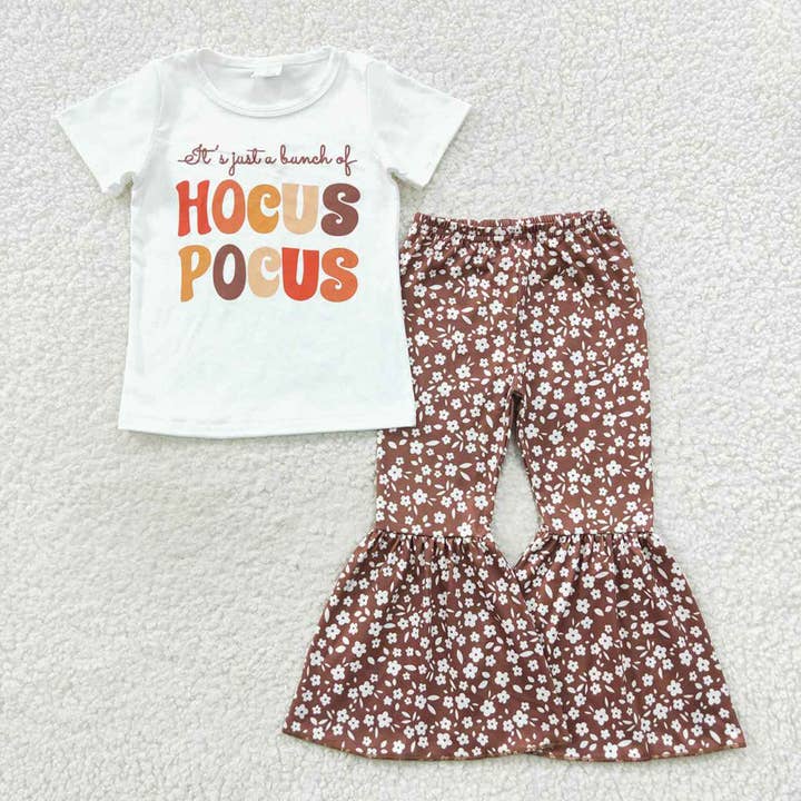 Baby Girls Witches Tee Shirts Top Flowers Bell Pants Clothes for wholesale by Aier Wholesale