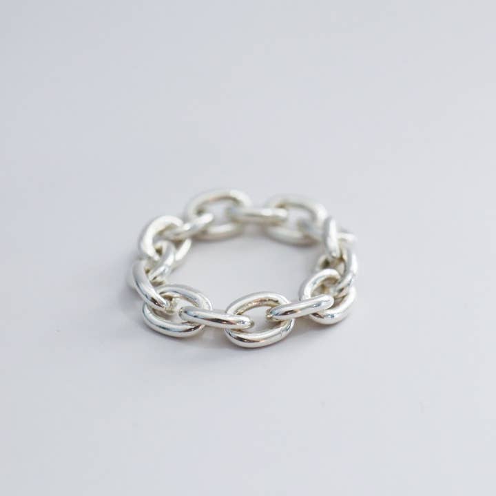 Metrix Jewelry - Wholesale Chain Ring - Thick Link Chain Ring in Sterling Silver