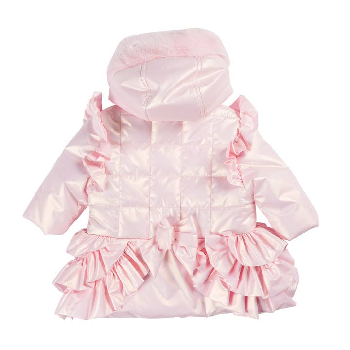 Mintini Baby - Vendita all'ingrosso Cappottino - Neonati - Cappotto rosa in pelliccia irredescente