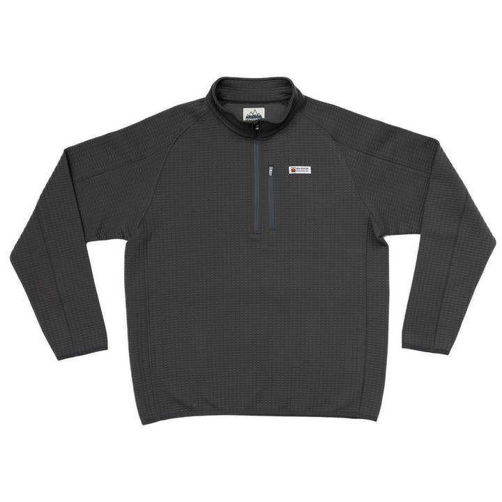 Men's Waffle 1/4 Zip Pullover (Carbon) for wholesale by New Frontier