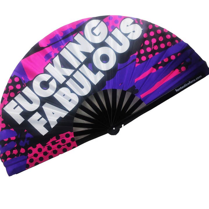 Fantastico Fans - Wholesale Handheld Folding Fan - Fucking Fabulous XL Fan