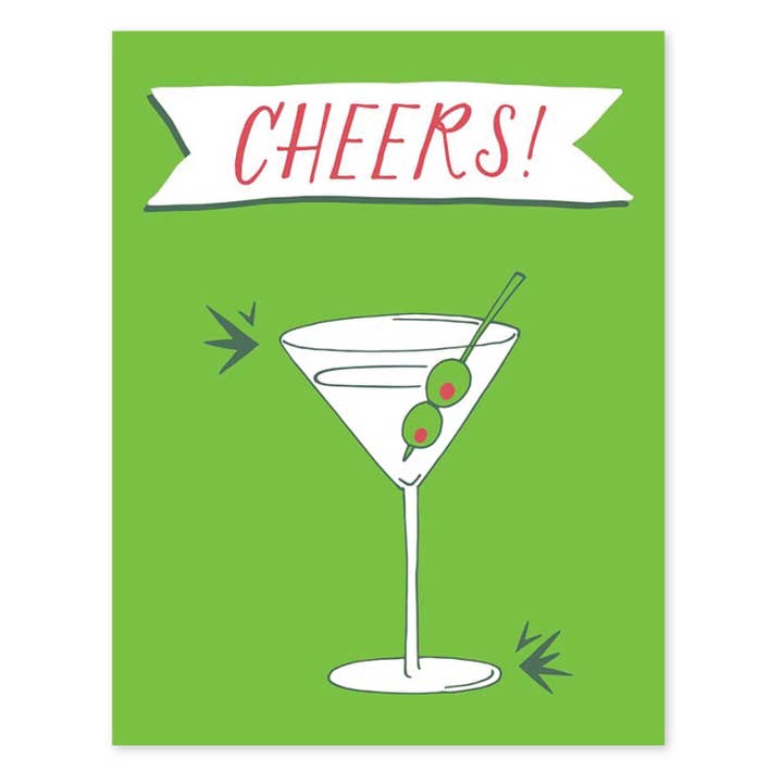 BIGLIETTO D'AUGURI CHEERS MARTINI per la vendita all'ingrosso da parte di Donovan Designs