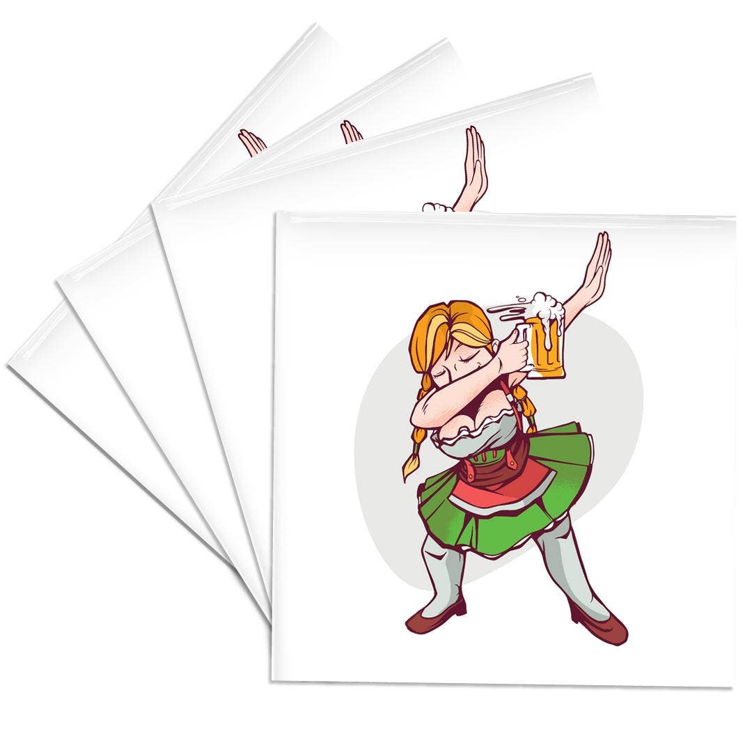 3dRose – Großhandel Untersetzer – 3dRose, Oktoberfest Dabbing Frau, Untersetzer0