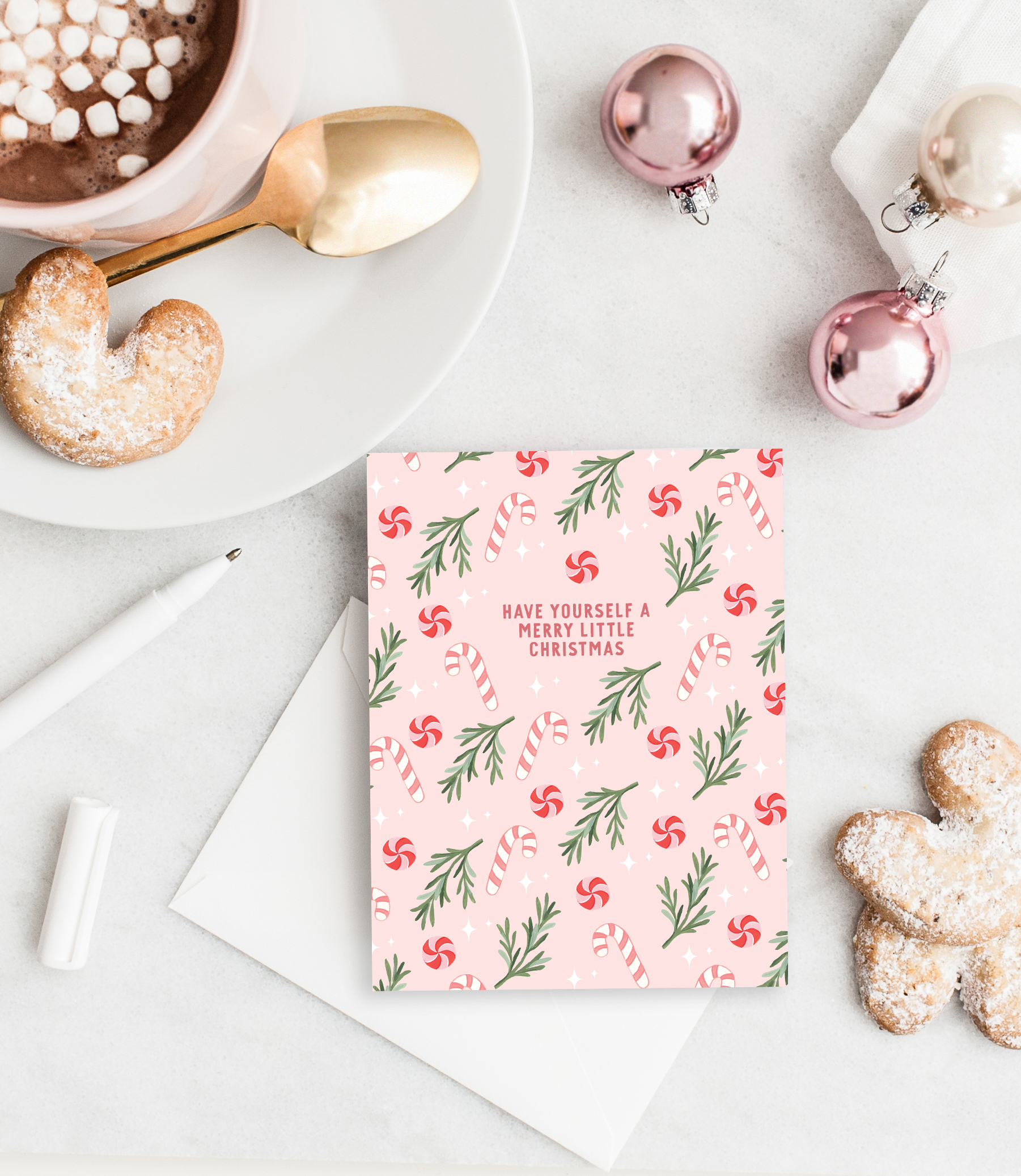 Isabella MG - Wholesale Christmas Card - Merry Pink Christmas | Pinkmas Christmas Greeting Card2