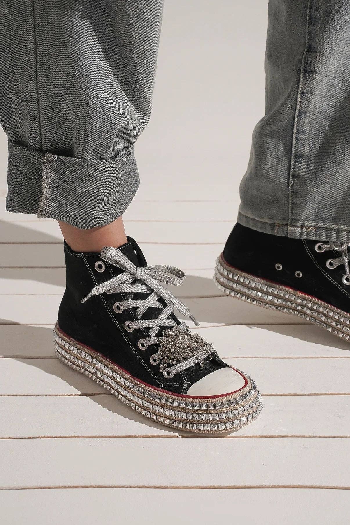 Mars Sky Shoes Wholesale - Wholesale Lifestyle Sneakers - Women's - Beast Fashion ASH-01 Women Sparkling Canvas High-Top Sneaker Booties-12 Pairs Pack-48.25/Pair8