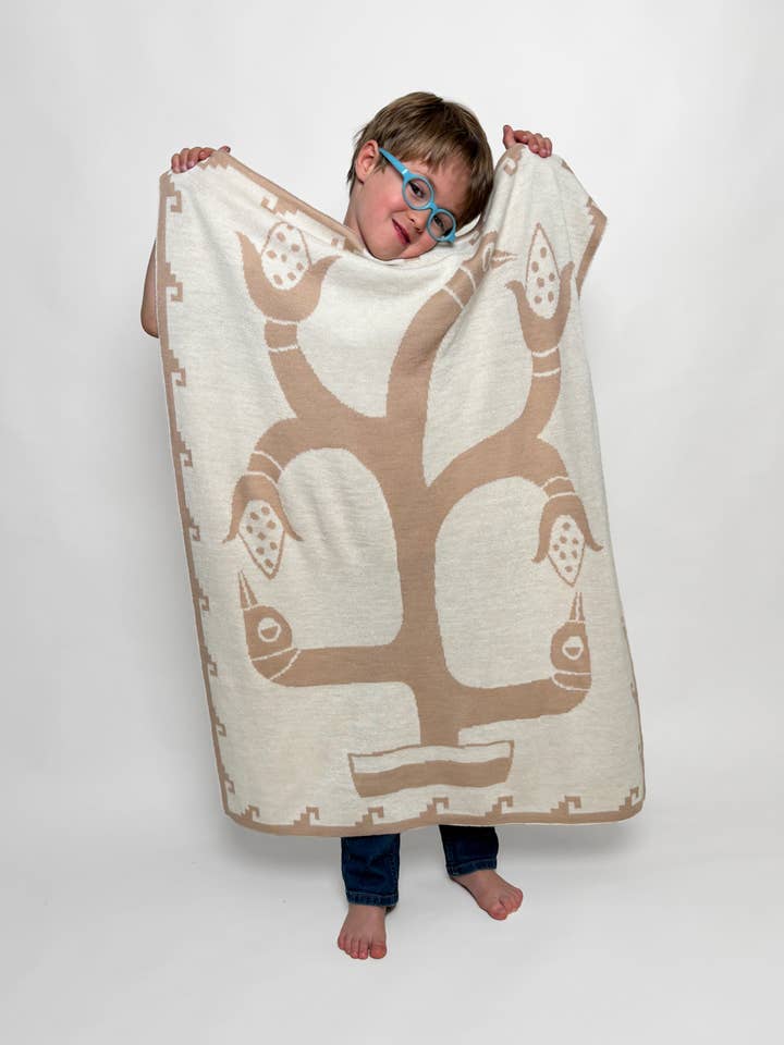 100% Baby Alpaca Children Stroller Blanket - Natural for wholesale by Javiera Varas KIDS