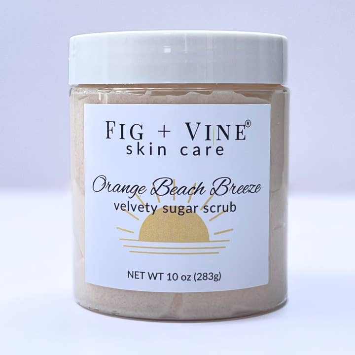 Velvety Sugar Scrub - Orange Beach Breeze for wholesale by Fig + Vine Skincare