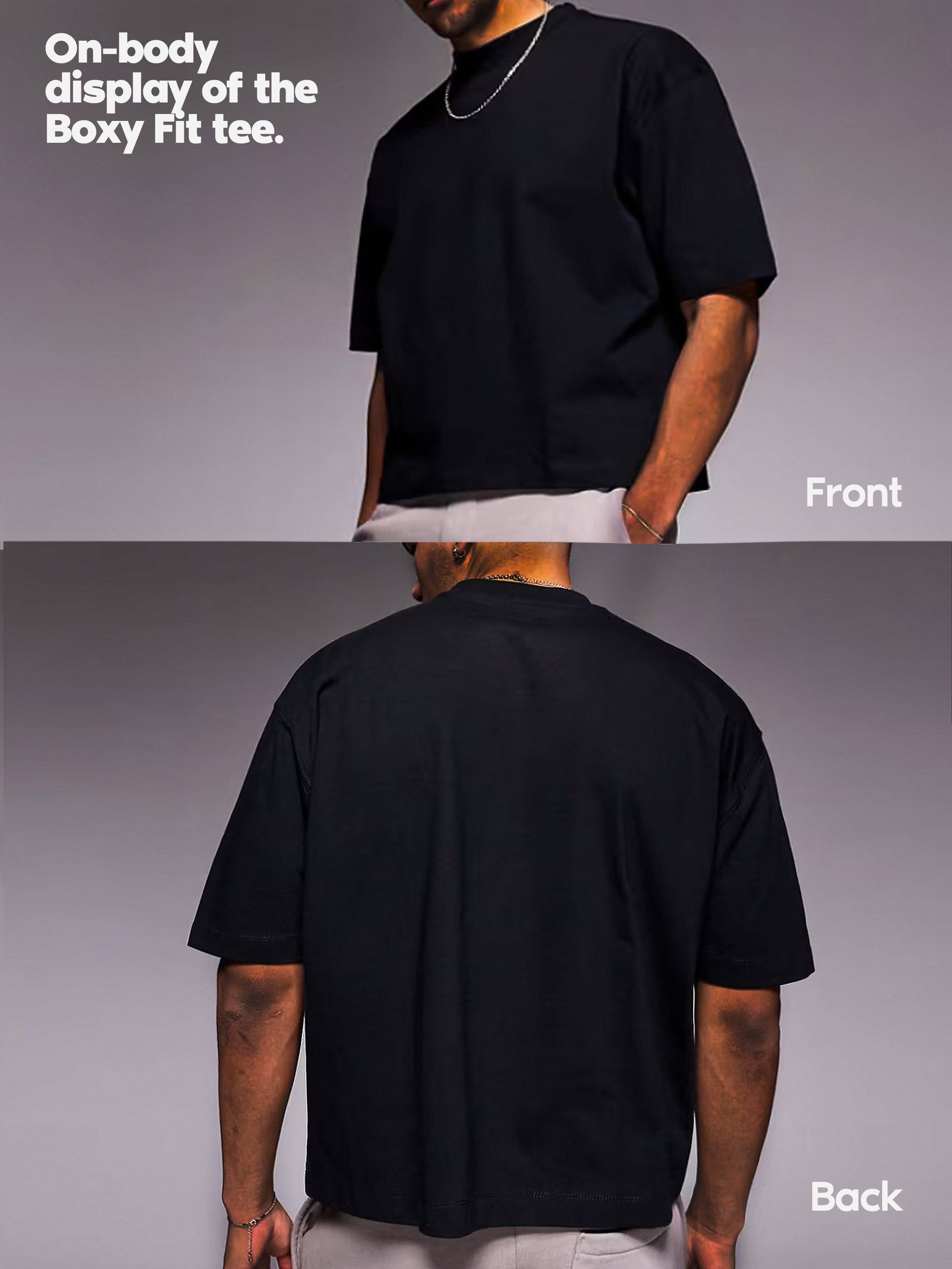 NOISSEY - Wholesale T-Shirt (Graphic) - Unisex - Boxy Oversized T-shirt with Hip-Hop Kid Covering Eyes Print8