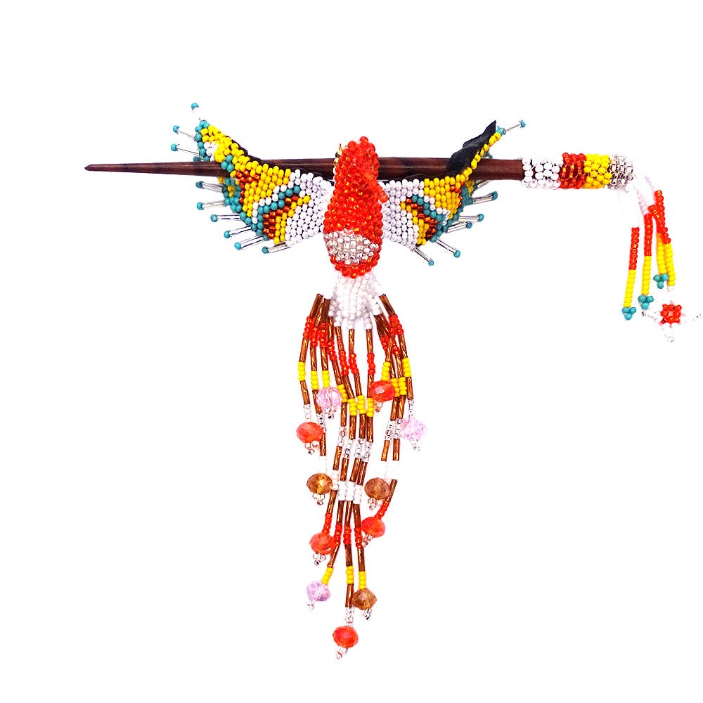 Pichincha - Vente Barrette – femme - Barrette à cheveux en forme de graine de colibri perlée3