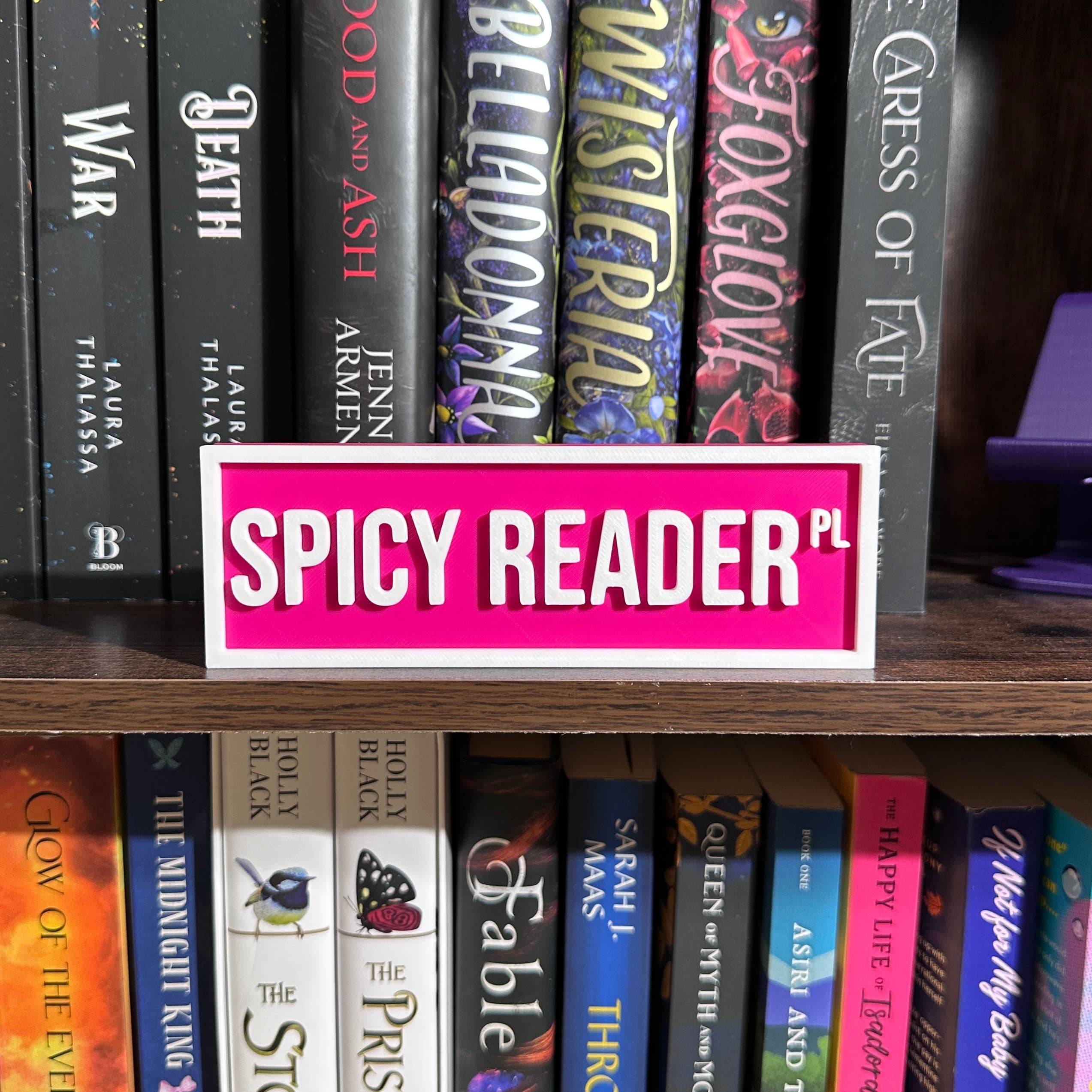 The Crafted Nook - Wholesale Sign - Spicy Reader Street Sign | Bookshelf Decor6