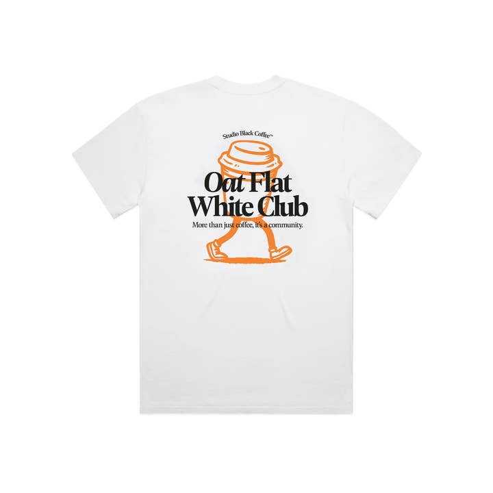 Oat Flat White Club T-Shirt | White for wholesale by Studio Black