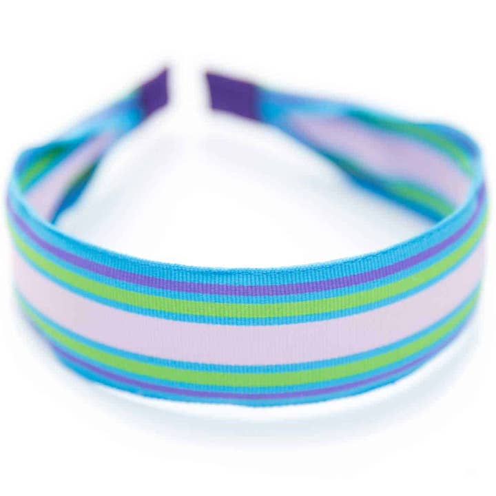 Bows Etc. – Großhandel Fashion-Stirnband – Damen – Breites Stirnband aus der Kollektion Ozeanblau mit gestreiften Bändern1