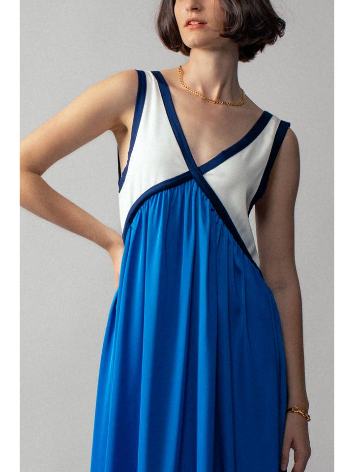 Urban Daizy - Wholesale Dress - Women's - Contrast Piping Empire Waist Dress4