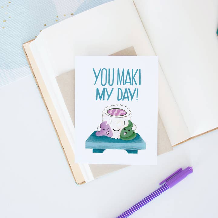 You Maki my Day Card for wholesale by Hop & Flop