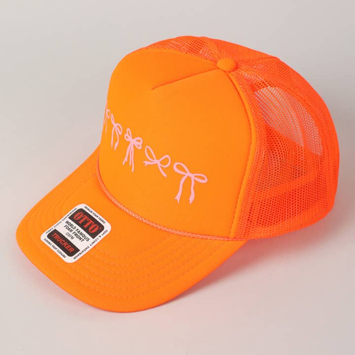 Fashion City - Wholesale Trucker hat – Women’s - Variety Ribbon Bow Design Foam Trucker Hat8
