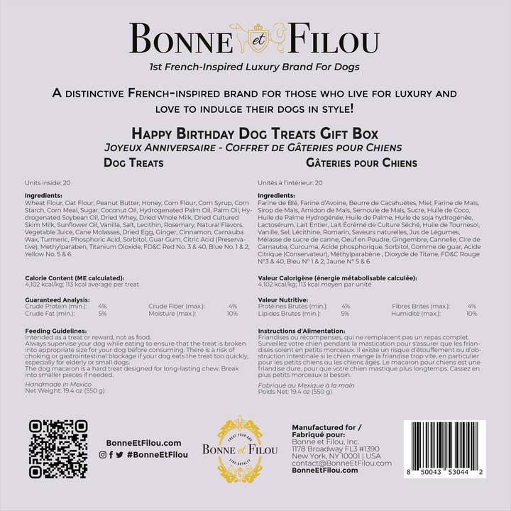 Bonne et Filou - Wholesale Pet treats – Dog - Happy Birthday Dog Treats, Dog Birthday Present, Dog Gift7