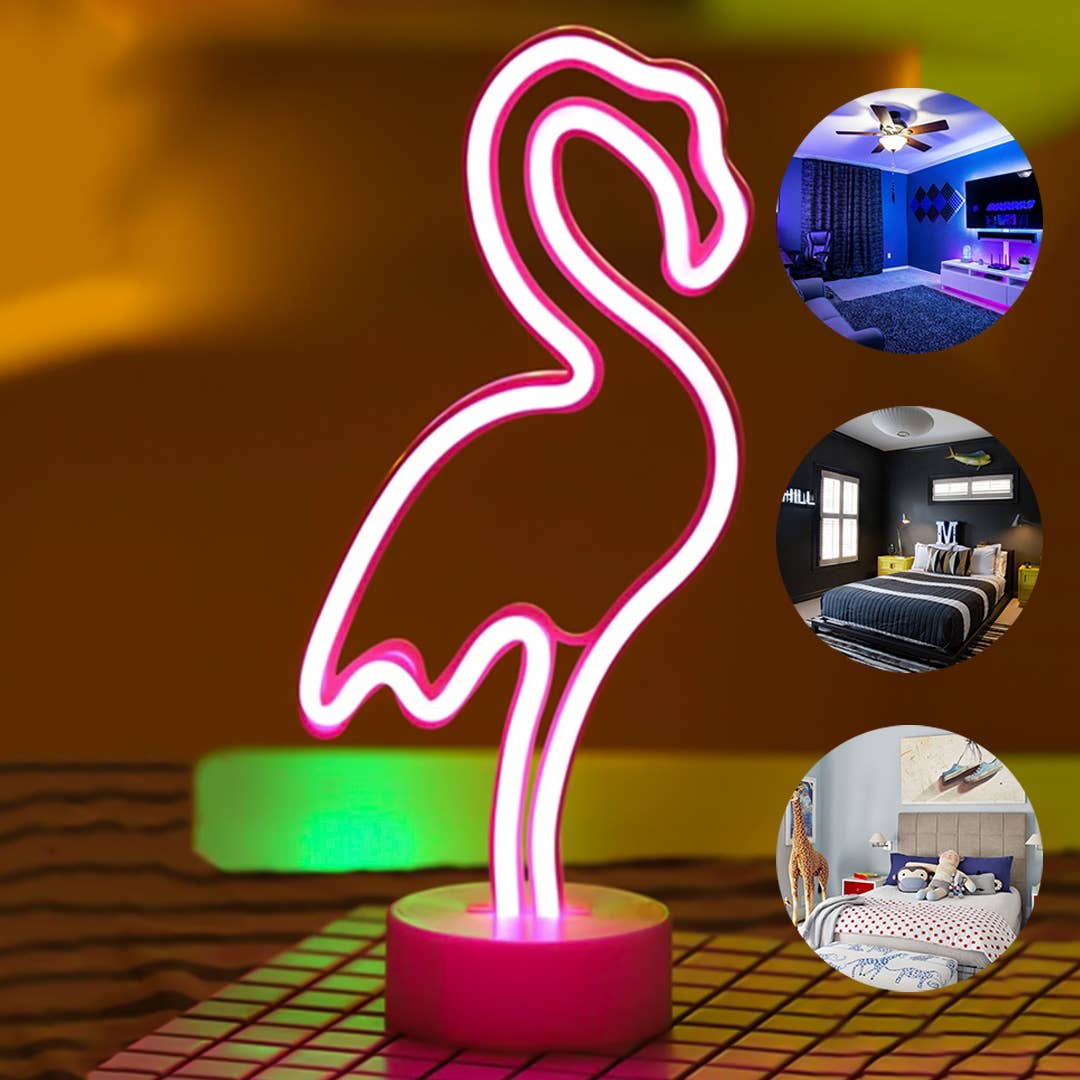 Mtistanbul LTD – wholesale Neon sign – Enchanting LED Flamingo Neon Light in Warm White for Decor3