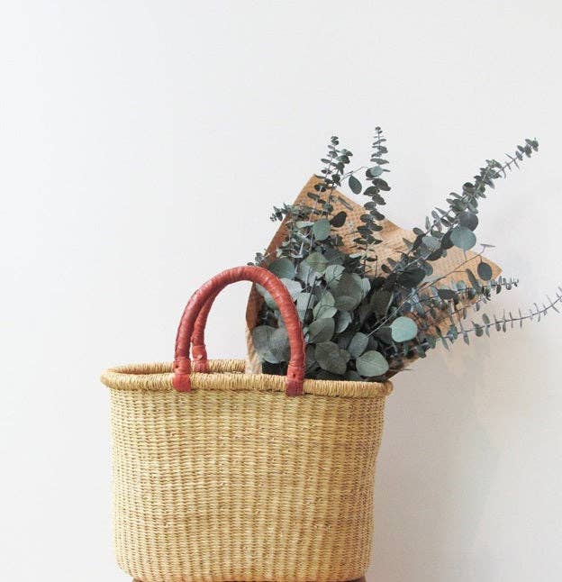 The African Home Goods - Wholesale Basket - African Basket | Oval Bolga Ghana Basket Dye Free2