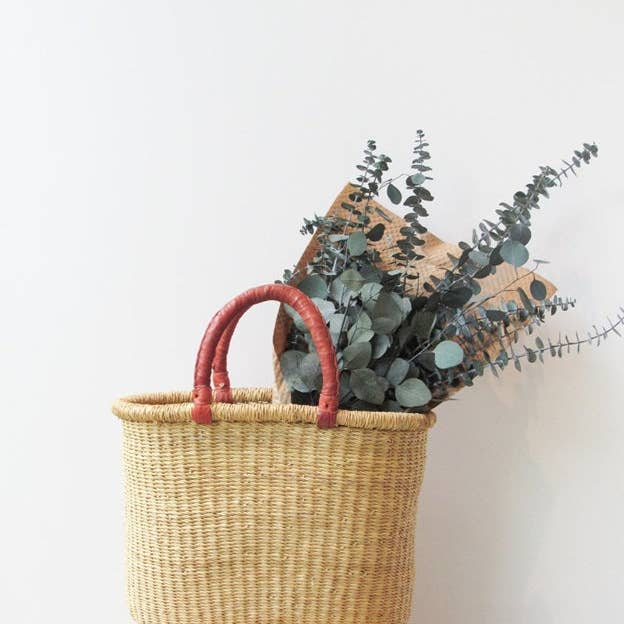 The African Home Goods - Wholesale Basket - African Basket | Oval Bolga Ghana Basket Dye Free2