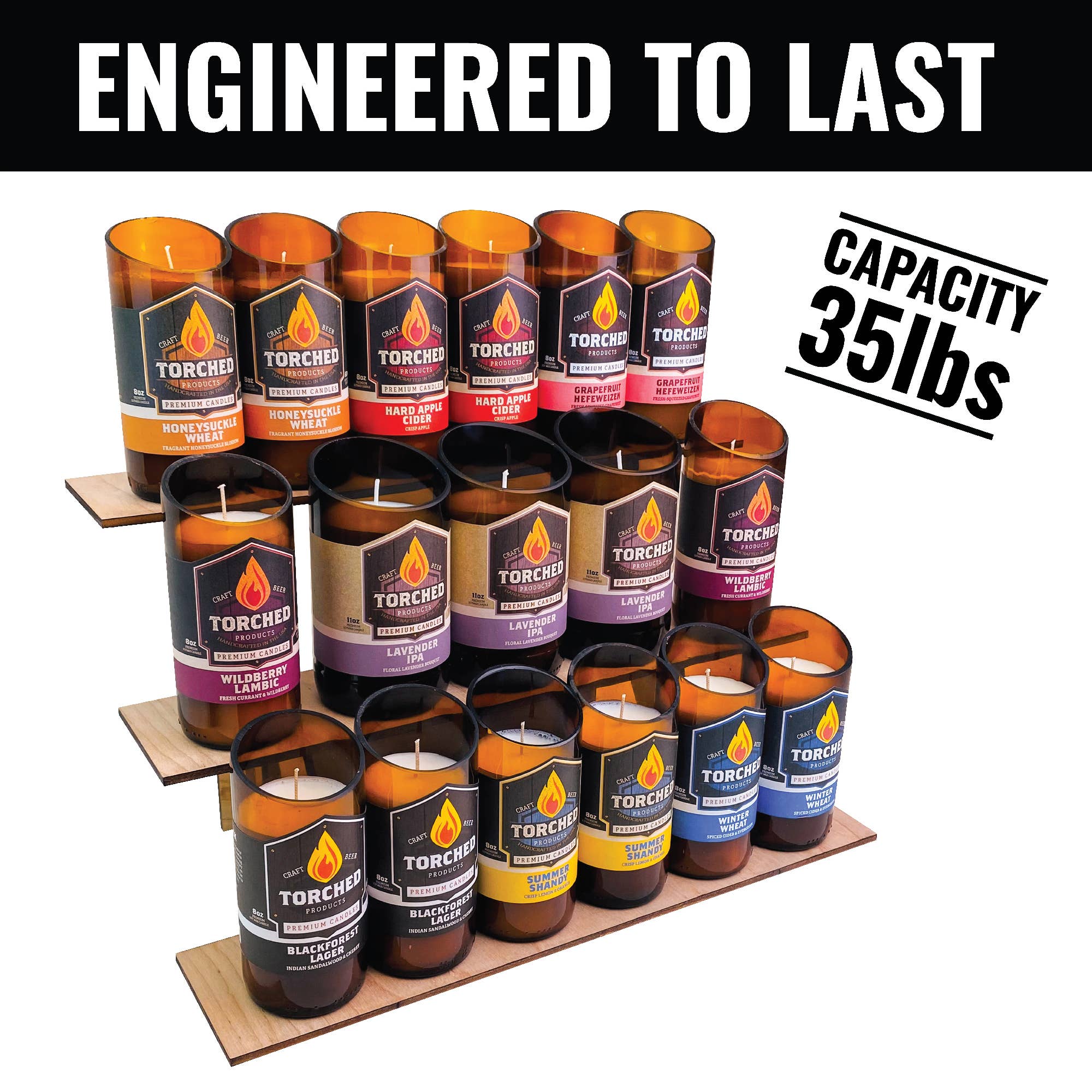 Torched Displays - Wholesale Retailer Display Stand/Case - 3-Tier Retail Table Display Straight Stand with Shelves13