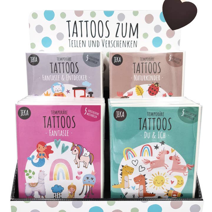 Mal Mich Bunt – wholesale Tillfällig tatuering - Barn – Barn Tatueringar Liten Counter Display (40 stycken)