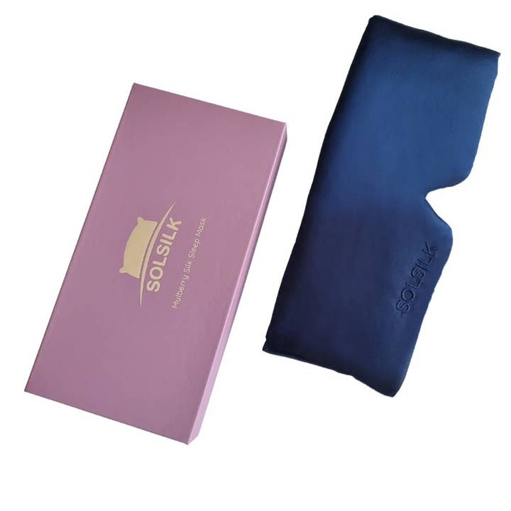 Felvar Blue™ - 100% Pure Mulberry Silk Sleep Mask for wholesale by SolSilk