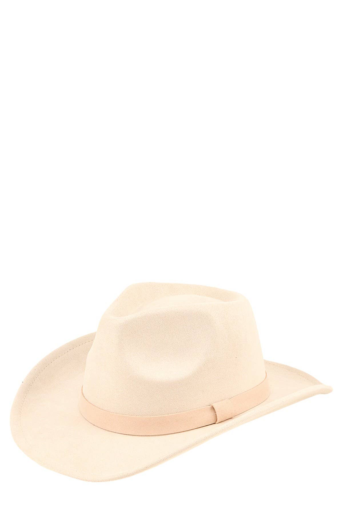 anbfashion - Wholesale Fedora - Women's - FEDORA FAUX SUEDE HAT WITH COWBOY BAND 1