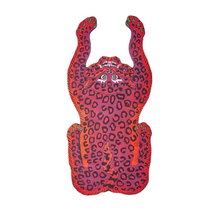 Rosa Leopard Yogi Accent Ullmatta för wholesale av Maia Homes