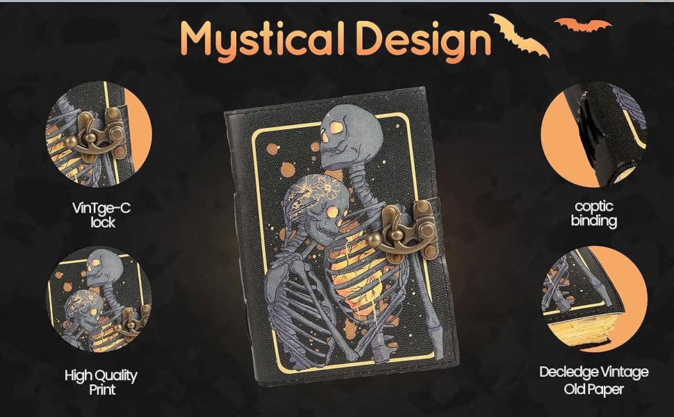 Tuzech Leather – wholesale Journal och dagbok – TUZECH läderklätt anteckningsbok med grimoirestil och ojämna kanter för män och kvinnor121