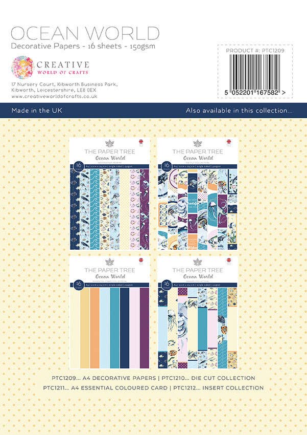 Ecstasy Crafts Distributing - Wholesale Craft Supplies - The Paper Tree Ocean World A4 Backing Papers1
