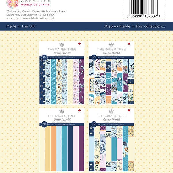 Ecstasy Crafts Distributing - Wholesale Craft Supplies - The Paper Tree Ocean World A4 Backing Papers1