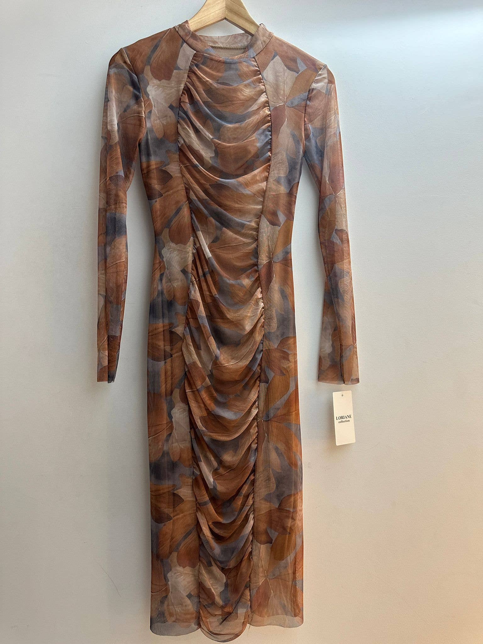 LORIANE - Wholesale Dress - Women's - 6818 One Size Bodycon Print Maxi Dress 2