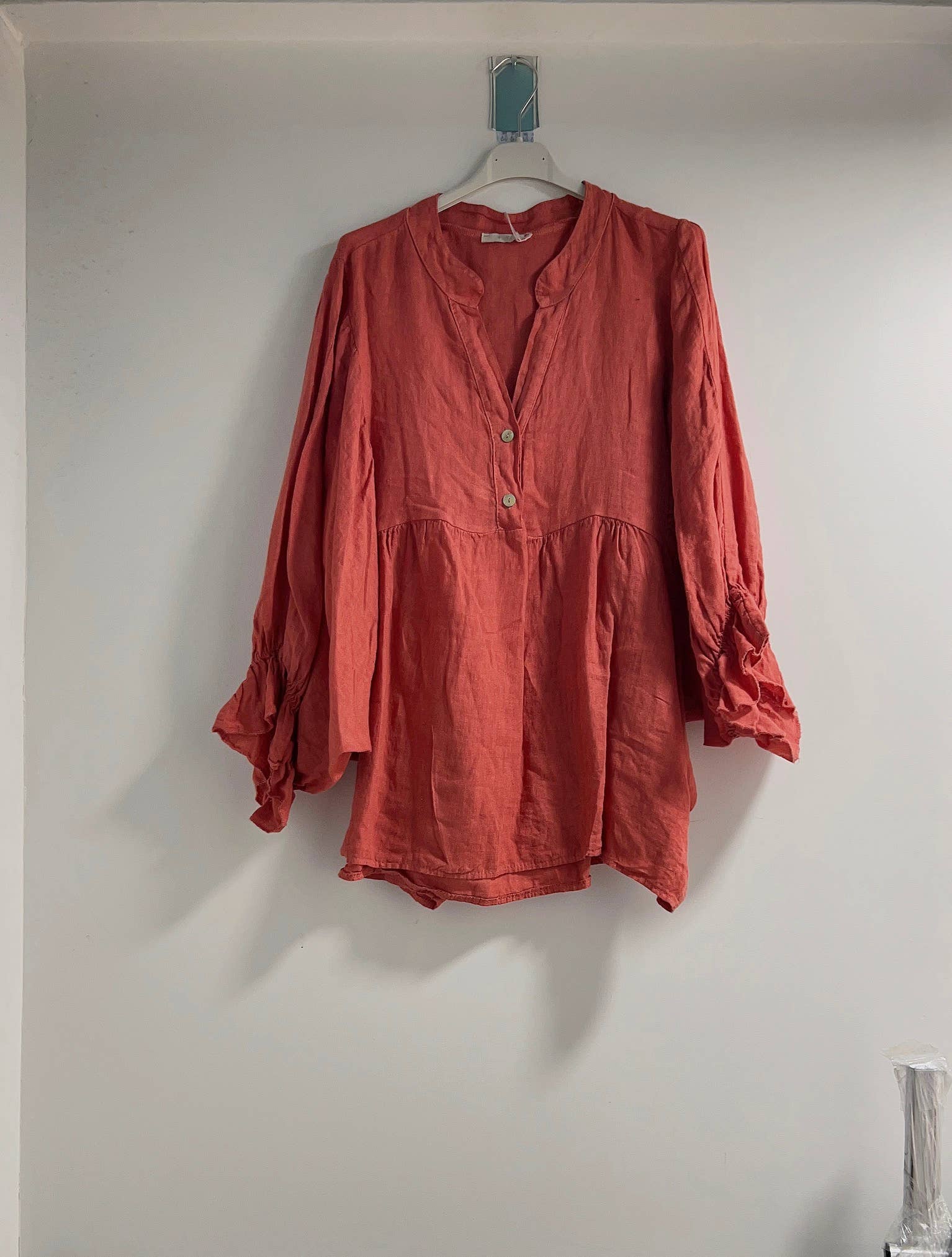 Happy look - Wholesale Blouse - Women's - Puff sleeve linen blouse 11