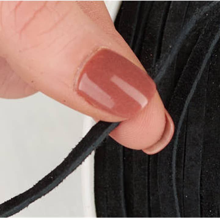 Factory Direct Craft - Wholesale Ribbon - Gift Wrapping - 3 Yard Black Leather Suede Cord2