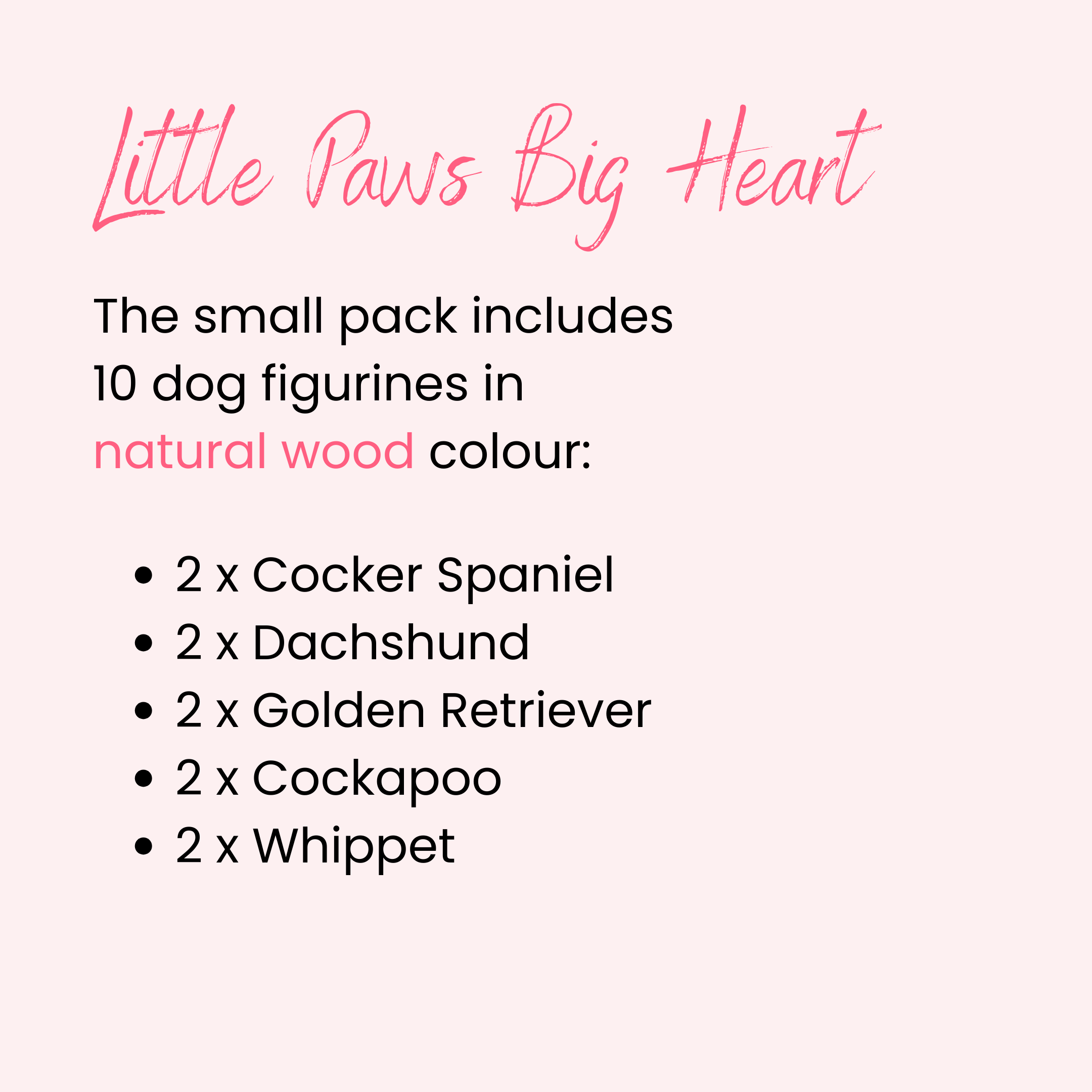 Wood Metamorphosis - Wholesale Decorative Figurine - Wooden Dog Decorative Figurine Starter Pack - SMALL1