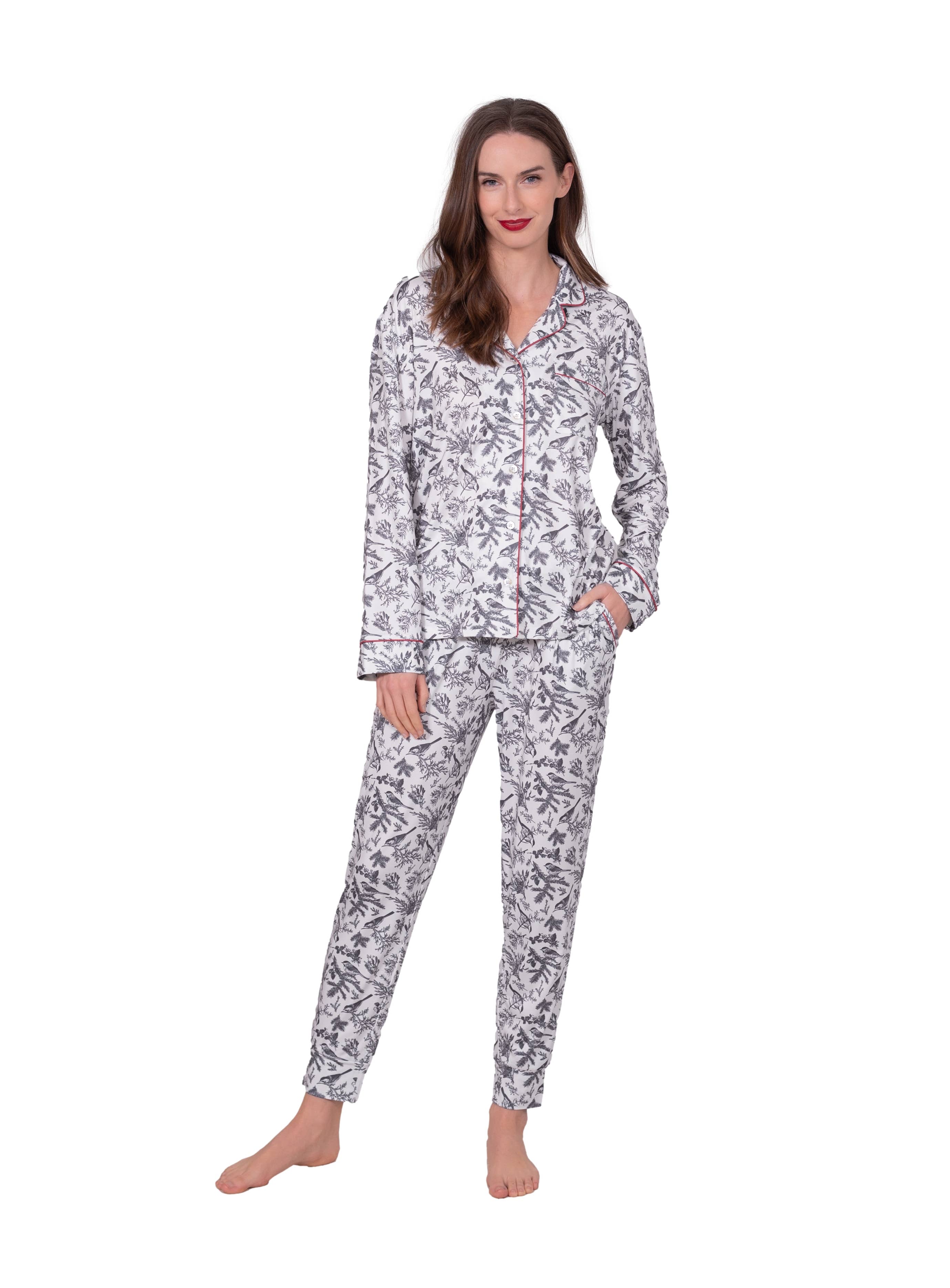 LATTELOVE - Wholesale Sleepwear Set - Women's - LS NOTCH COLLAR TOP & JOGGER PAJAMA GIFT SET20