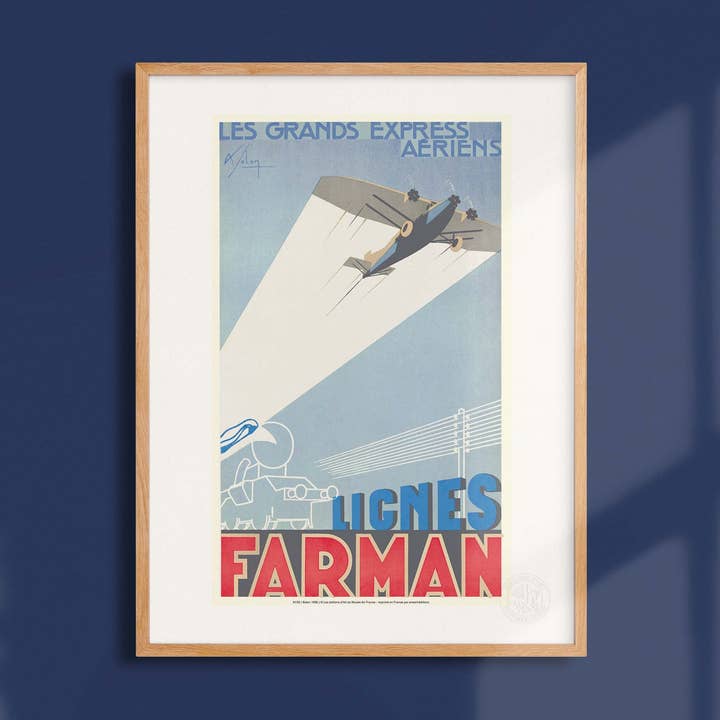 Cartaz Air France Farman (Linhas) - AFL0133 por atacado de Oneart