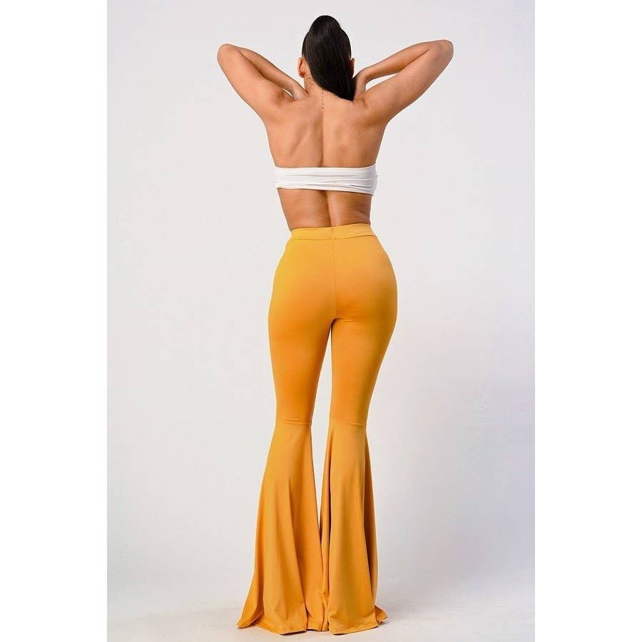 Lime All the Time - Vente Pantalon – femme - Pantalon évasé à fond cloche uni6