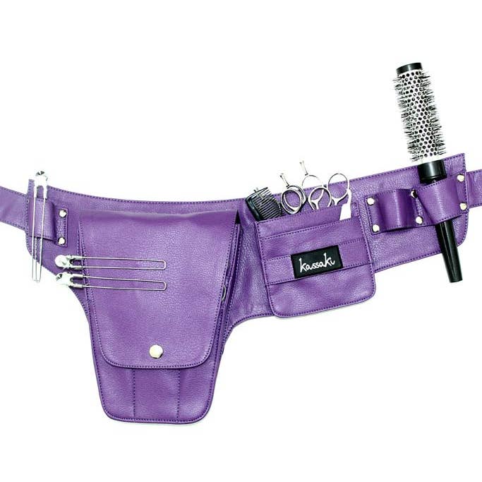 Kassaki – Großhandel Bauchtasche – Damen – Kassaki Friseur-Werkzeuggürtel - Lila - TB03