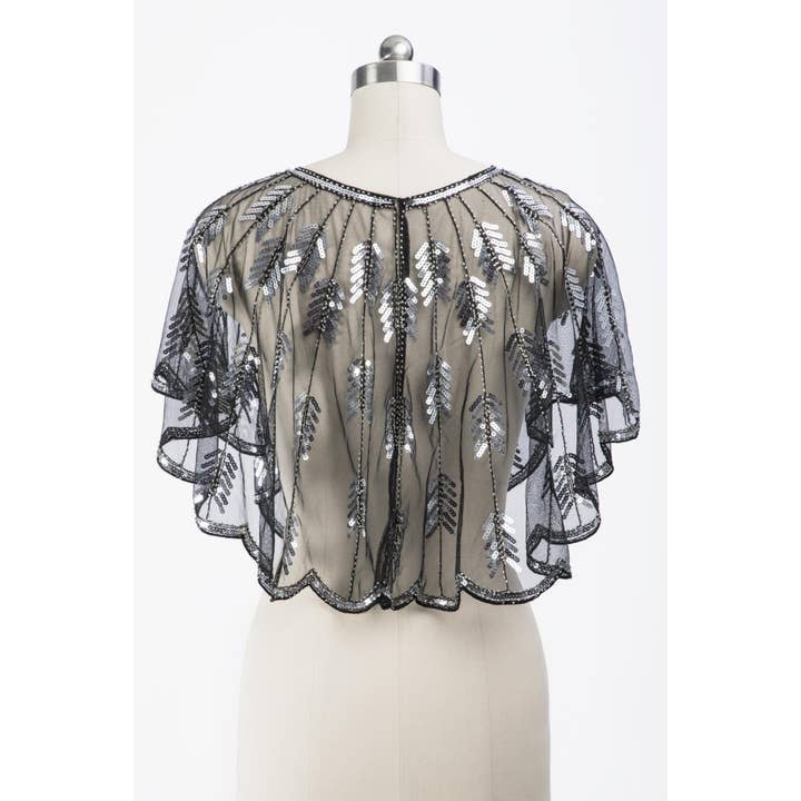 SAACHI - Wholesale Capelet - Women's - Mesh Sequin Capelet